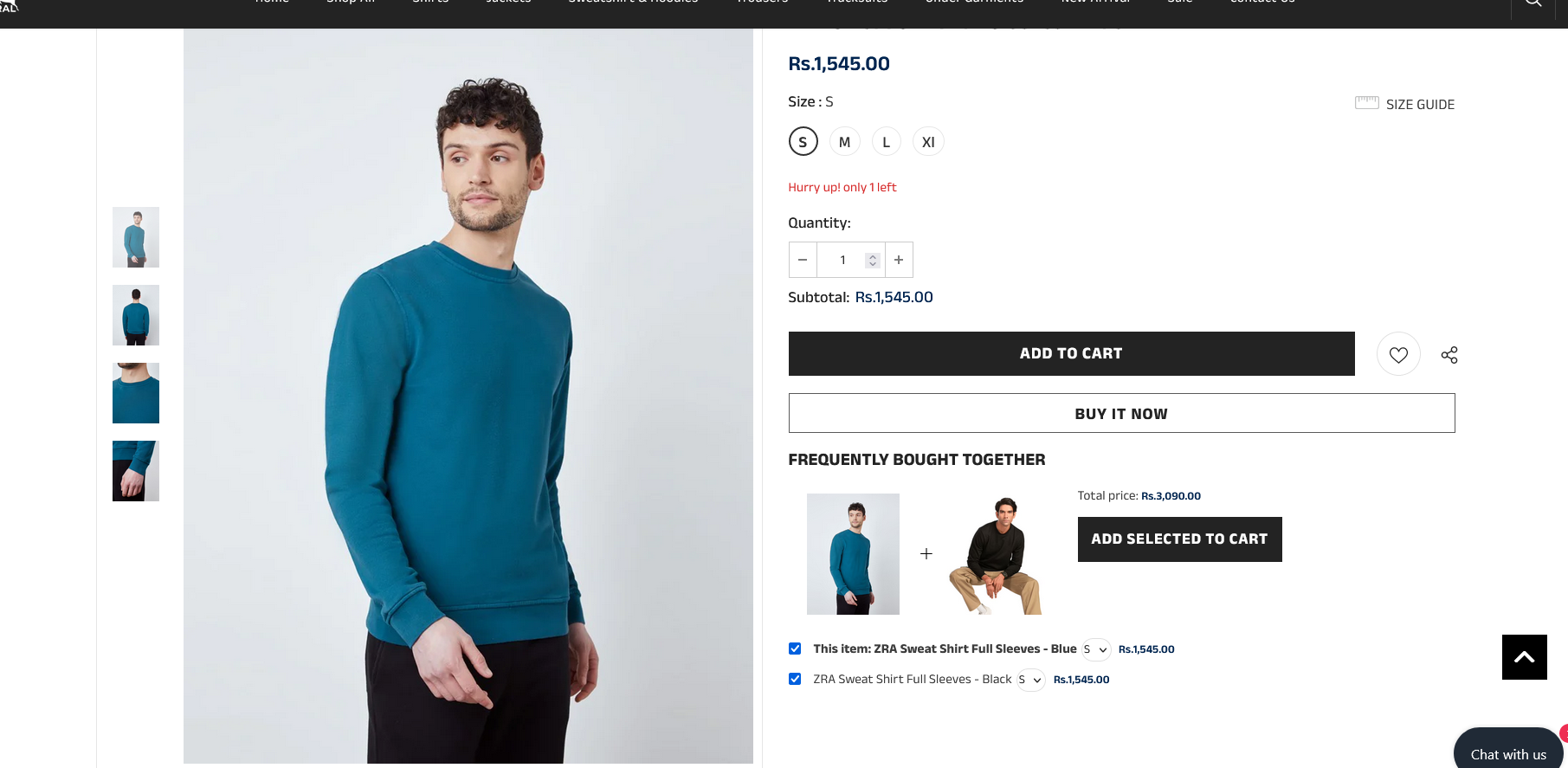 Screenshot 2022-12-15 at 22-08-32 ZRA Sweat Shirt Full Sleeves - Blue